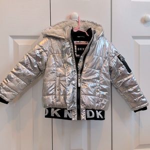 Toddler/Baby DKNY Metallic Puffer